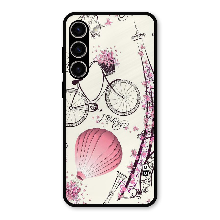 Paris Clipart Metal Back Case for Galaxy S23 Plus