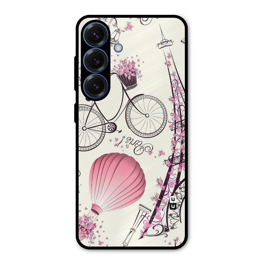 Paris Clipart Metal Back Case for Galaxy S25