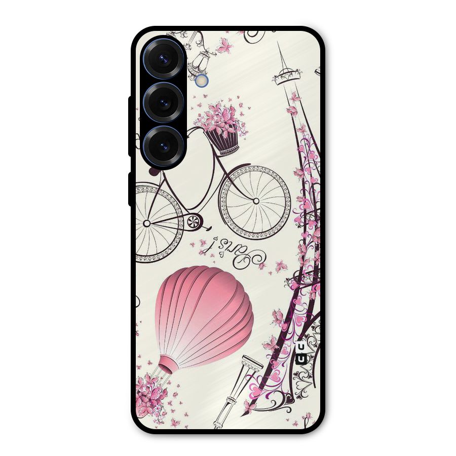 Paris Clipart Metal Back Case for Galaxy S25 Plus