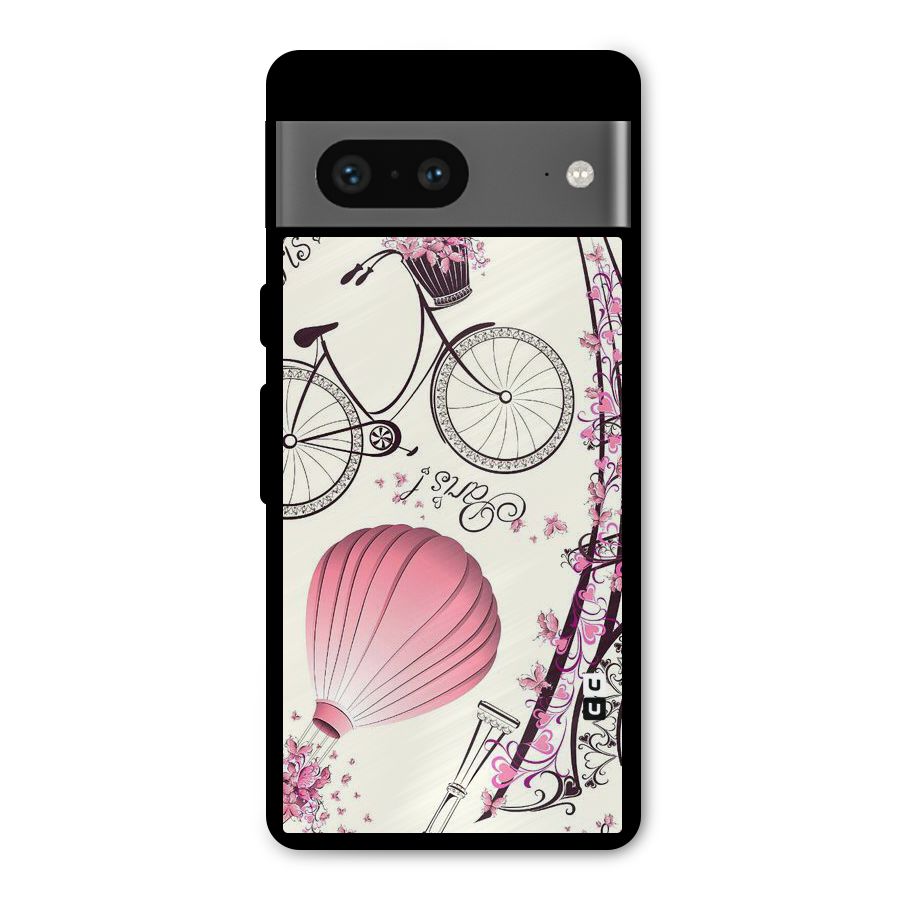Paris Clipart Metal Back Case for Google Pixel 7