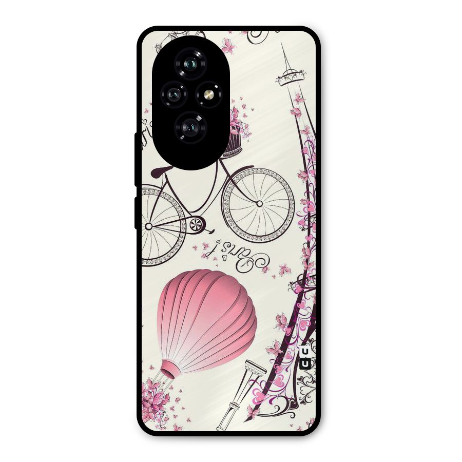 Paris Clipart Metal Back Case for Honor 200
