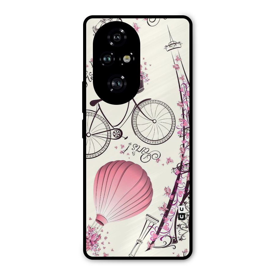 Paris Clipart Metal Back Case for Honor 200 Pro