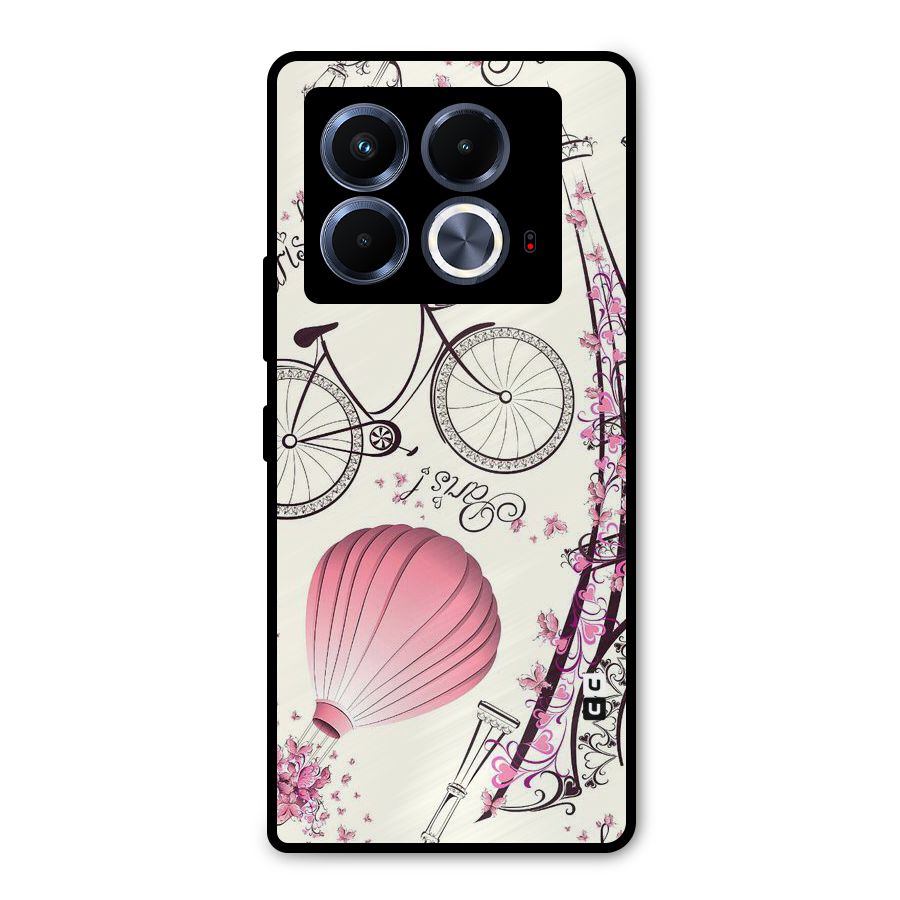Paris Clipart Metal Back Case for Infinix Note 40 5G
