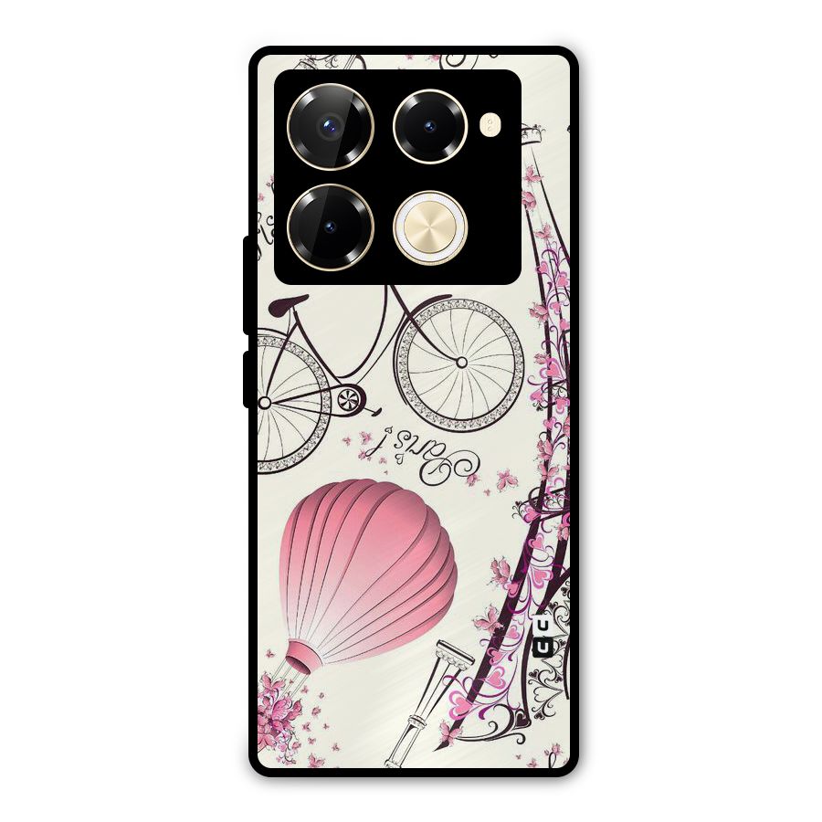 Paris Clipart Metal Back Case for Infinix Note 40 Pro Plus