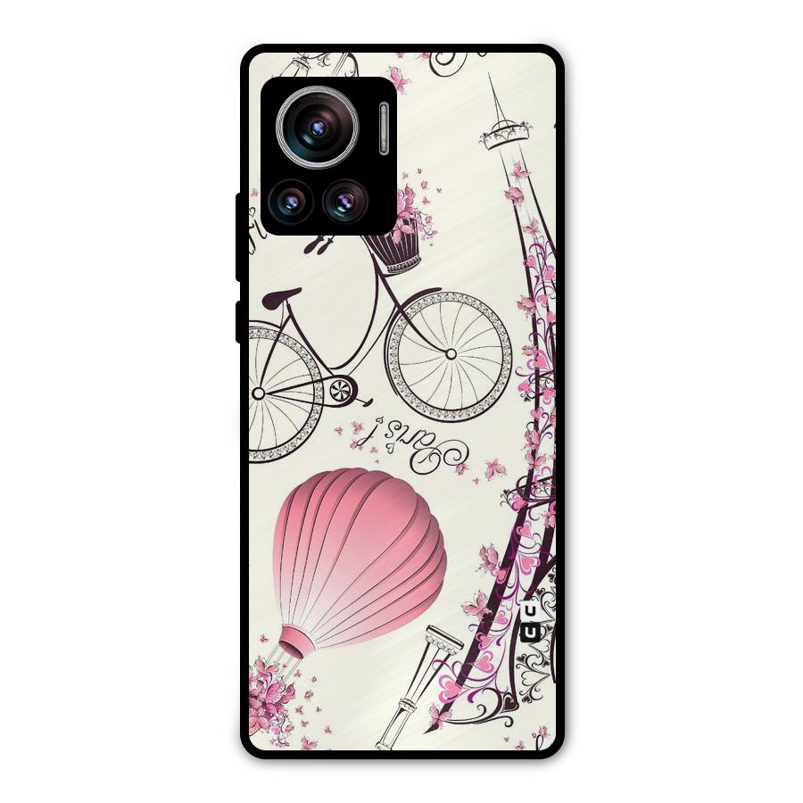 Paris Clipart Metal Back Case for Motorola Edge 30 Ultra