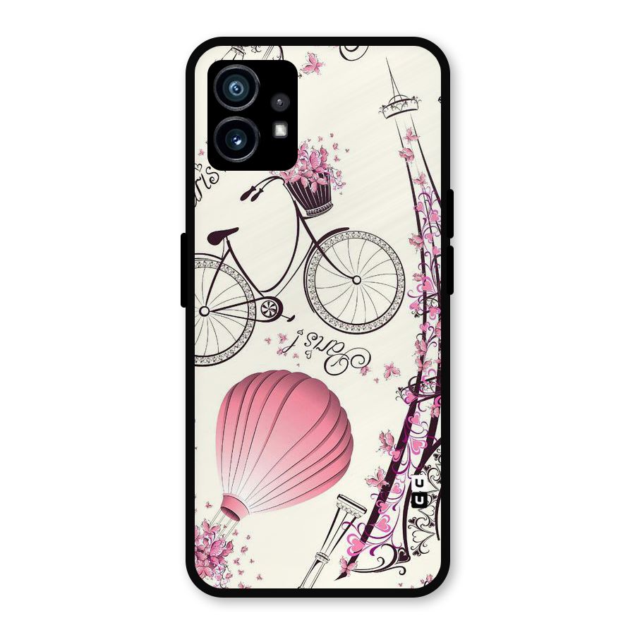 Paris Clipart Metal Back Case for Nothing Phone 1