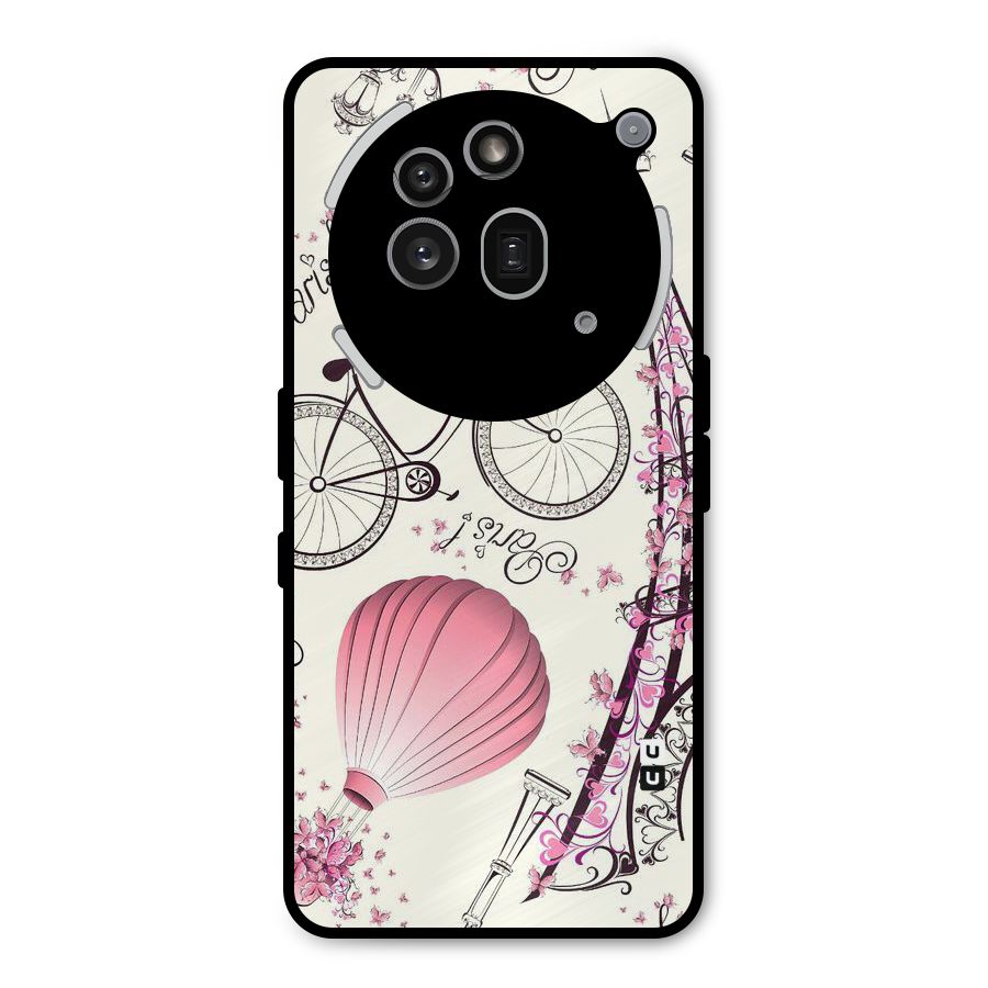 Paris Clipart Metal Back Case for Nothing Phone 3a Pro