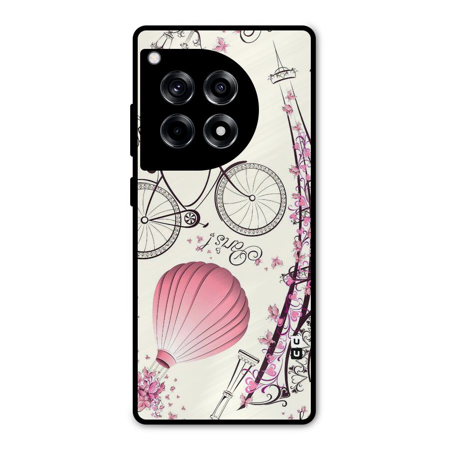 Paris Clipart Metal Back Case for OnePlus 12R