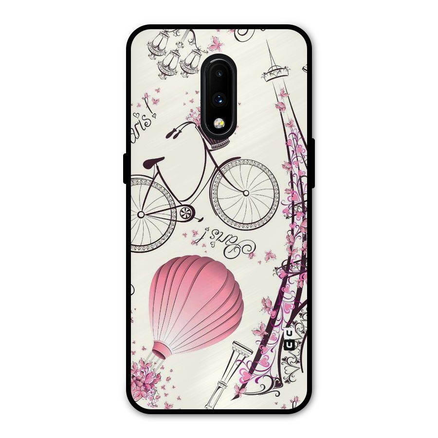 Paris Clipart Metal Back Case for OnePlus 7