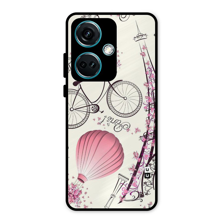 Paris Clipart Metal Back Case for OnePlus Nord CE 3 5G