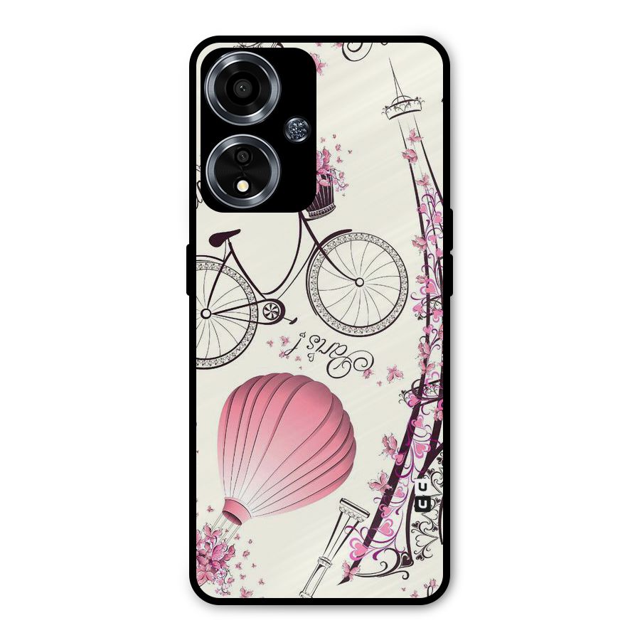 Paris Clipart Metal Back Case for Oppo A59