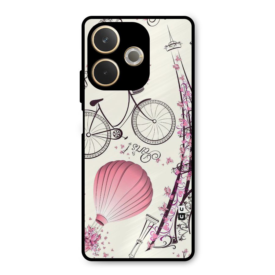 Paris Clipart Metal Back Case for Oppo A5 Pro
