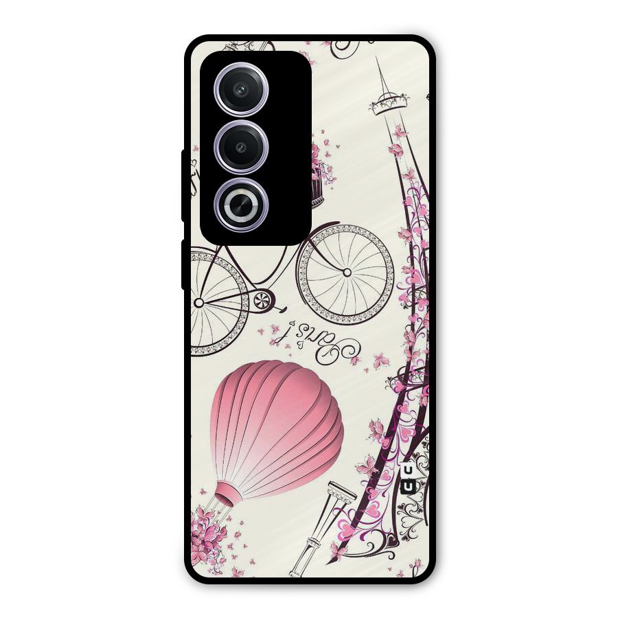 Paris Clipart Metal Back Case for Oppo K12x