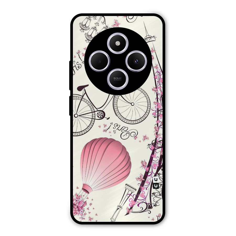 Paris Clipart Metal Back Case for Poco C75 5G