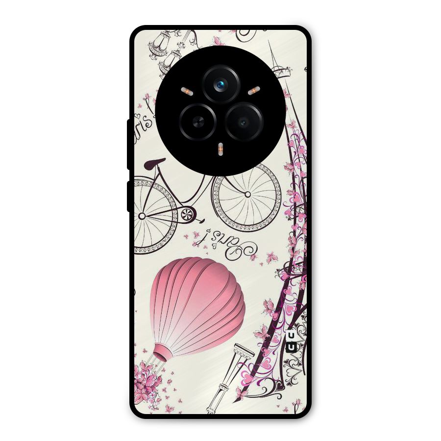 Paris Clipart Metal Back Case for Realme 14 Pro