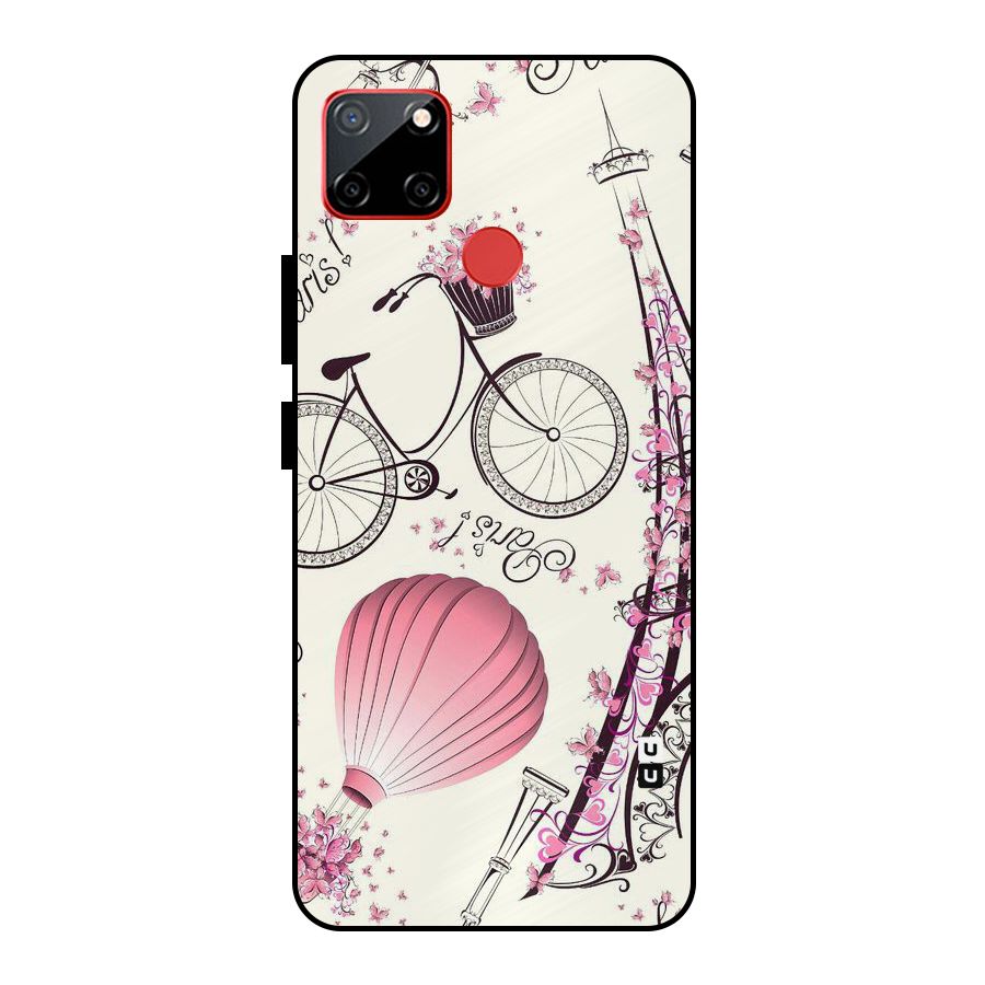 Paris Clipart Metal Back Case for Realme C12