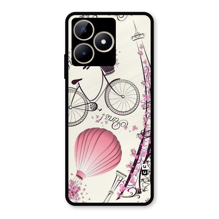 Paris Clipart Metal Back Case for Realme C53