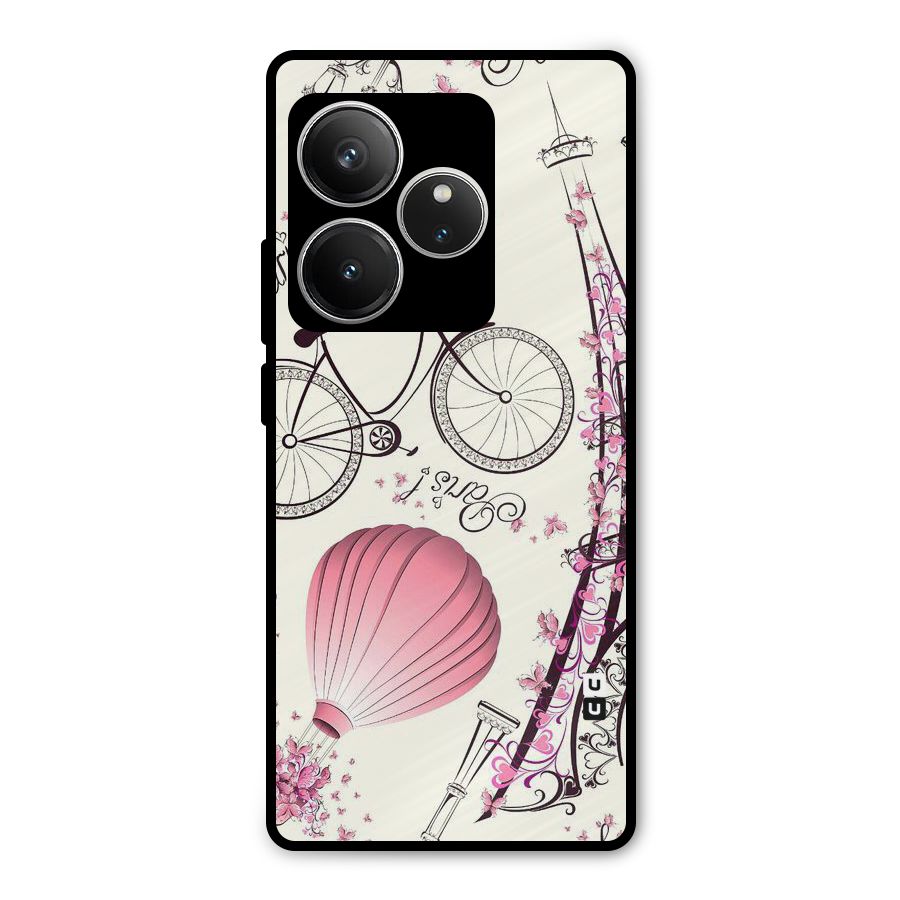 Paris Clipart Metal Back Case for Realme GT 6