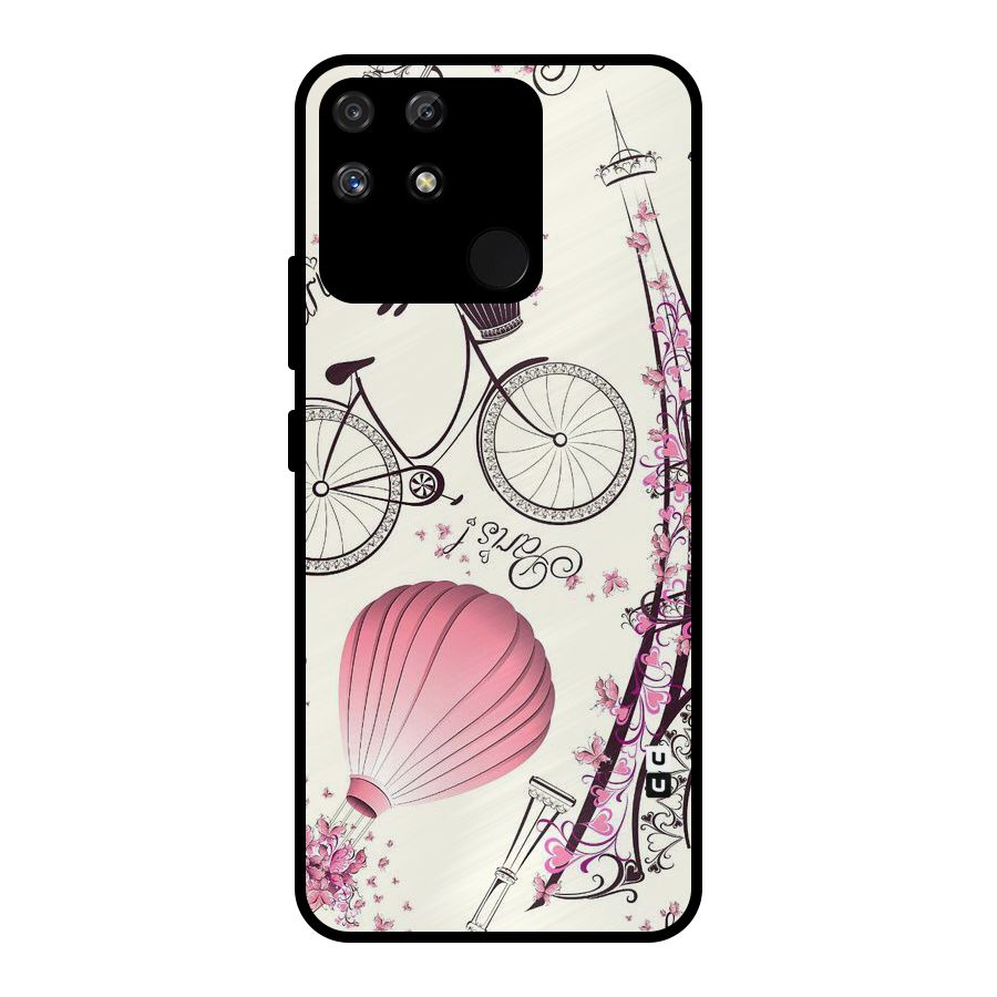 Paris Clipart Metal Back Case for Realme Narzo 50A