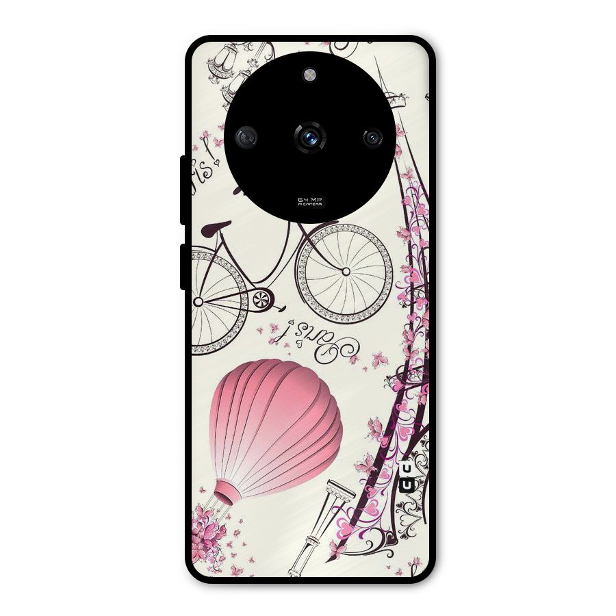 Paris Clipart Metal Back Case for Realme Narzo 60 5G