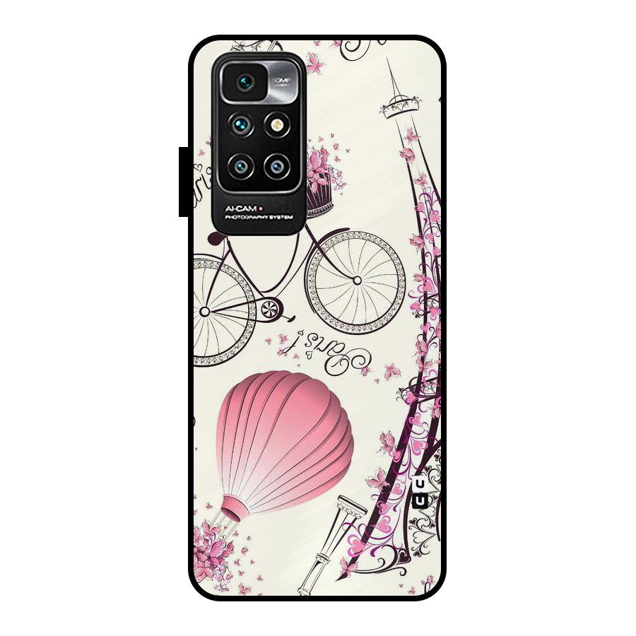 Paris Clipart Metal Back Case for Redmi 10 Prime