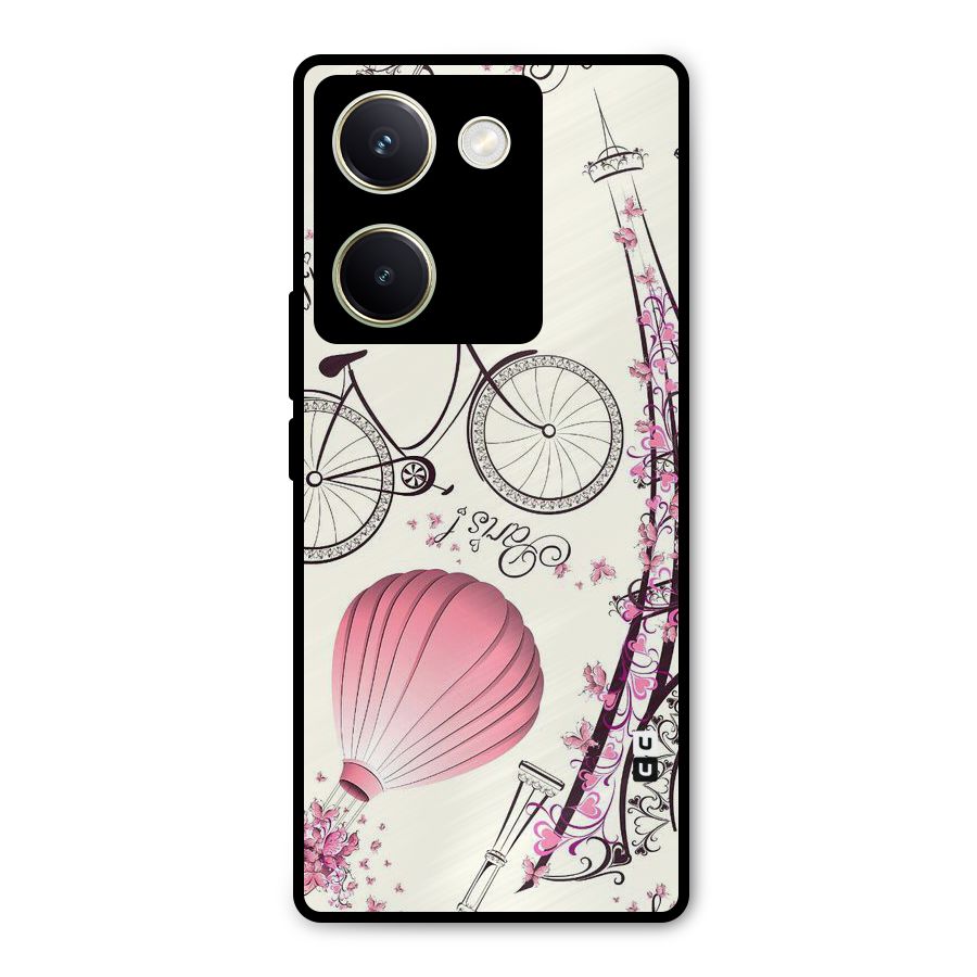 Paris Clipart Metal Back Case for Vivo Y200 Pro