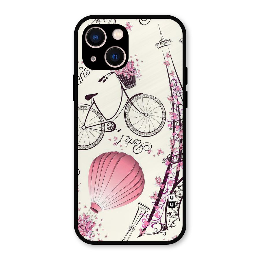 Paris Clipart Metal Back Case for iPhone 13