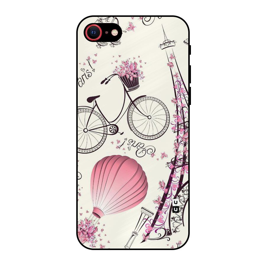 Paris Clipart Metal Back Case for iPhone 7