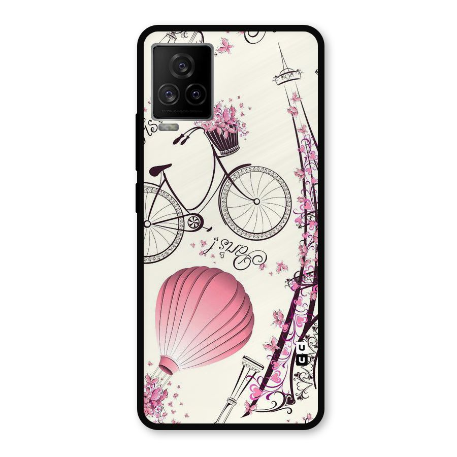 Paris Clipart Metal Back Case for iQOO 7 Legend 5G