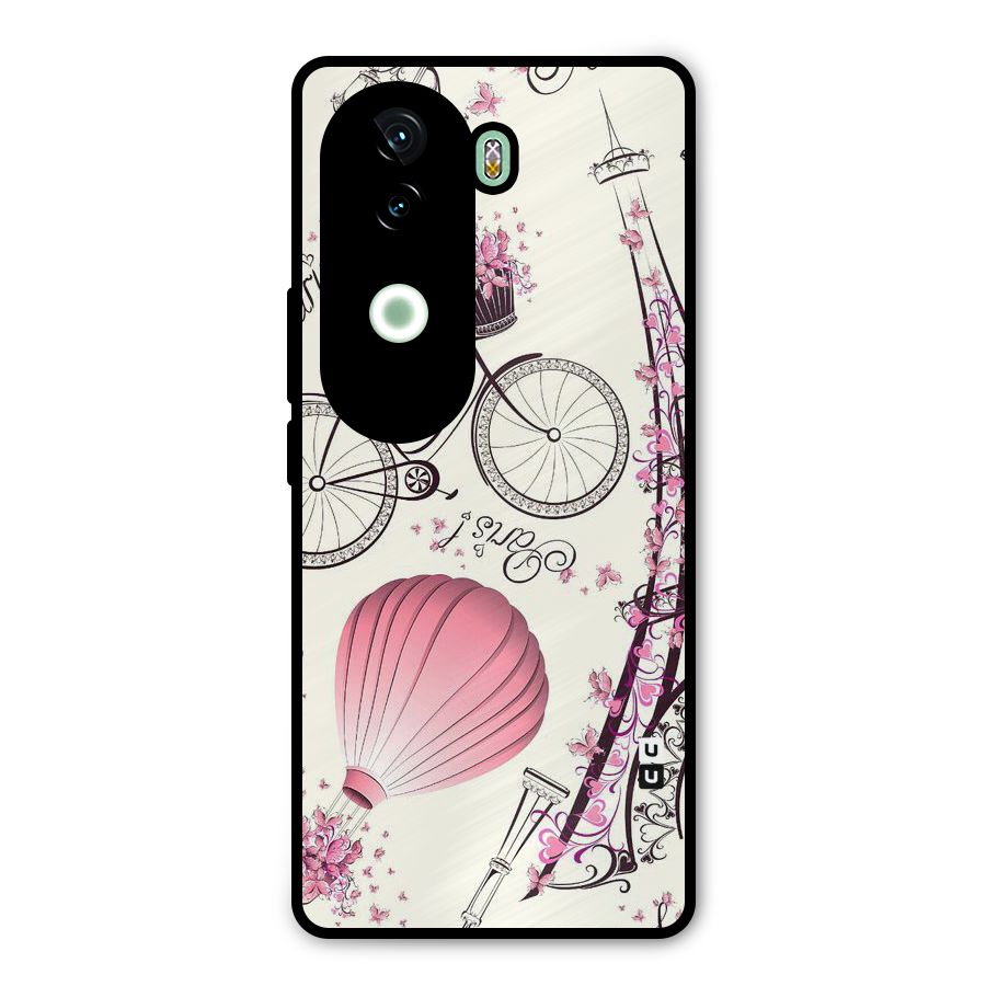 Paris Clipart Metal Back Case for iQOO Z9s