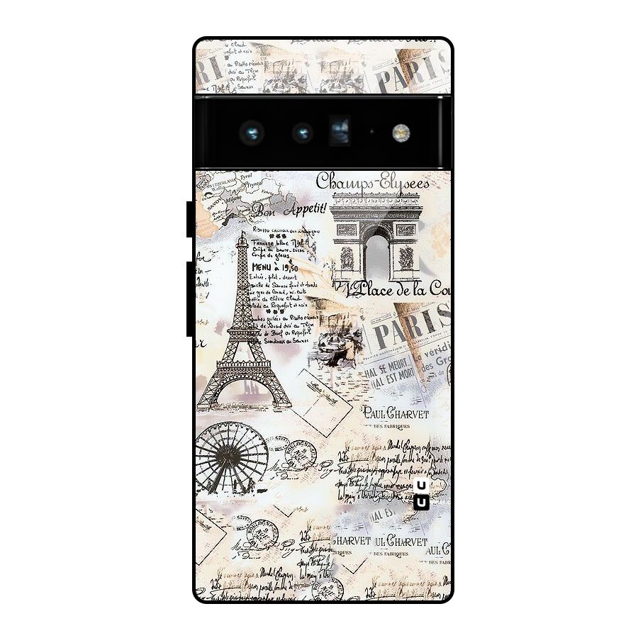 Paris Paper Glass Back Case for Google Pixel 6 Pro