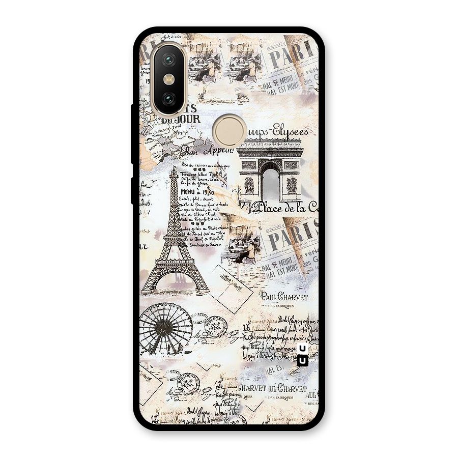 Paris Paper Glass Back Case for Redmi A2