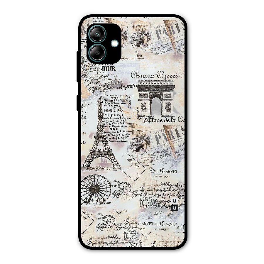 Paris Paper Metal Back Case for Galaxy A04
