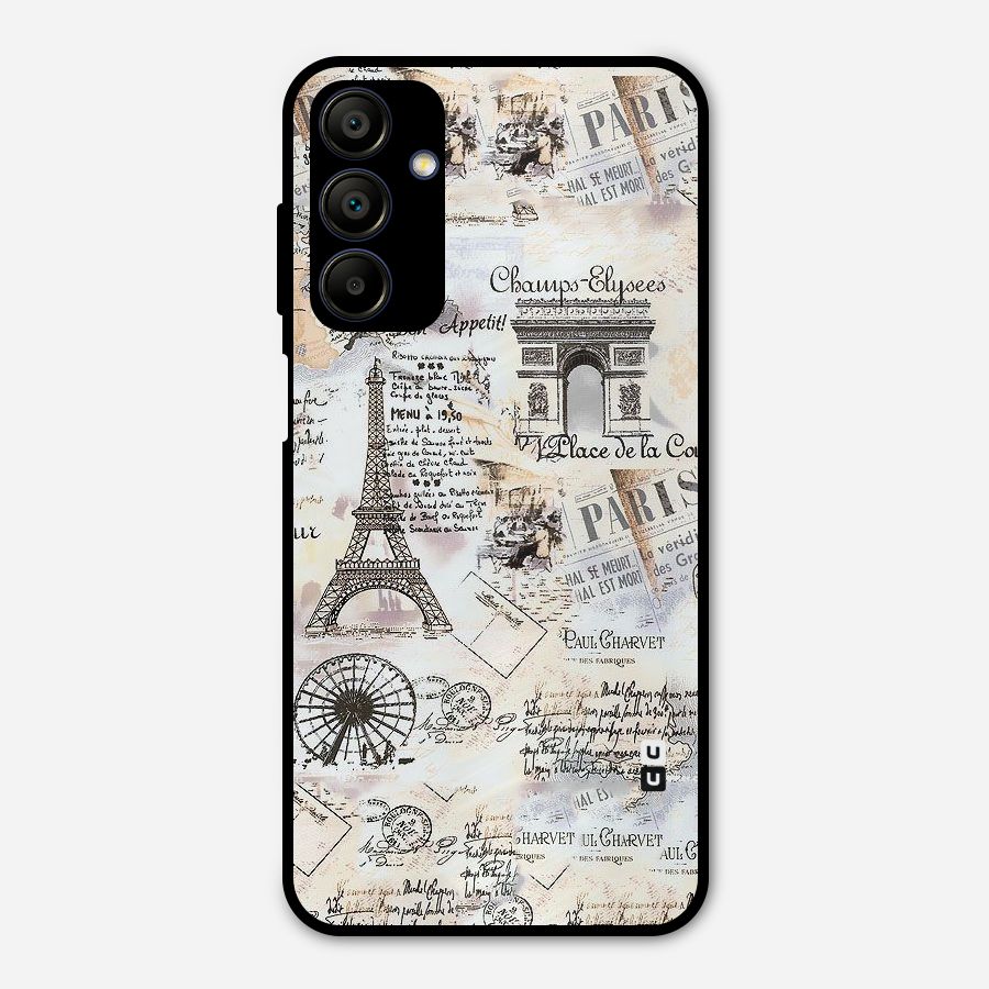 Paris Paper Metal Back Case for Galaxy A15 5G