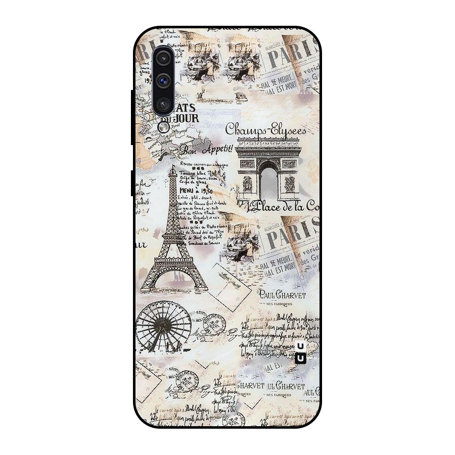 Paris Paper Metal Back Case for Galaxy A30s