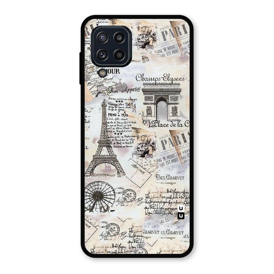 Paris Paper Metal Back Case for Galaxy M32