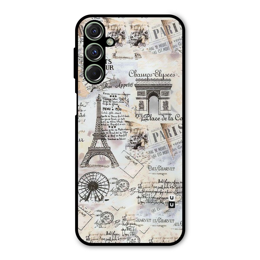 Paris Paper Metal Back Case for Galaxy M34