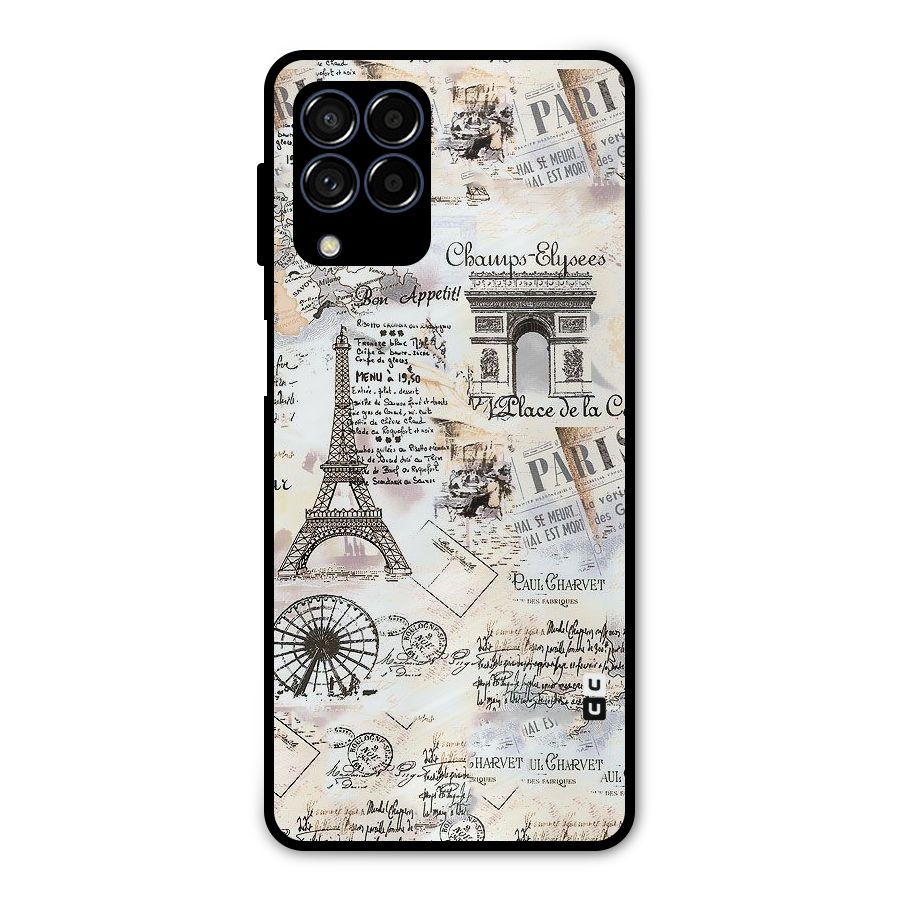 Paris Paper Metal Back Case for Galaxy M53 5G