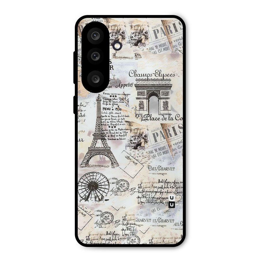 Paris Paper Metal Back Case for Galaxy M56