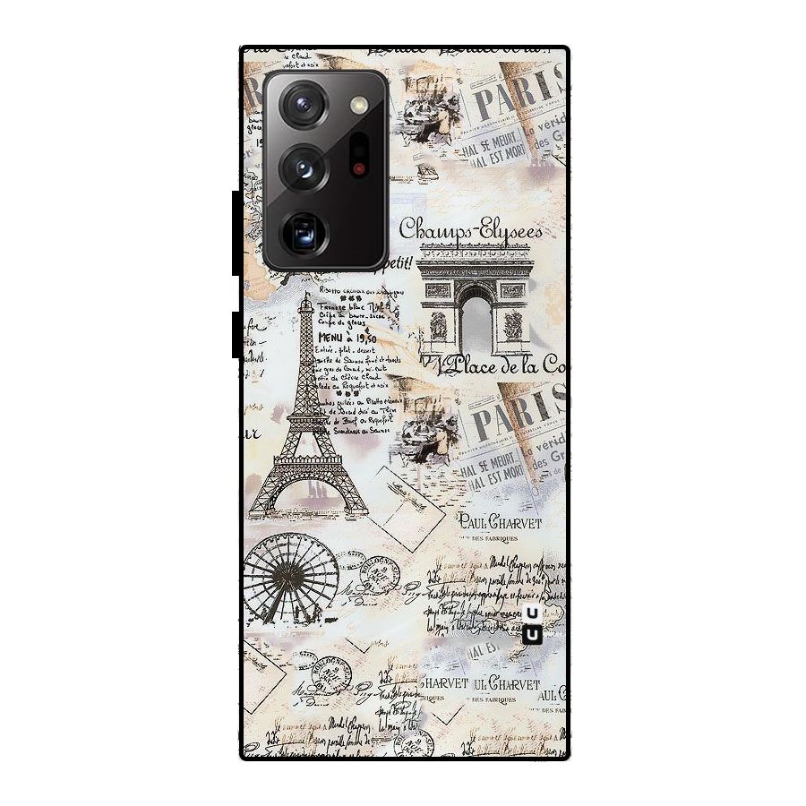 Paris Paper Metal Back Case for Galaxy Note 20 Ultra 5G