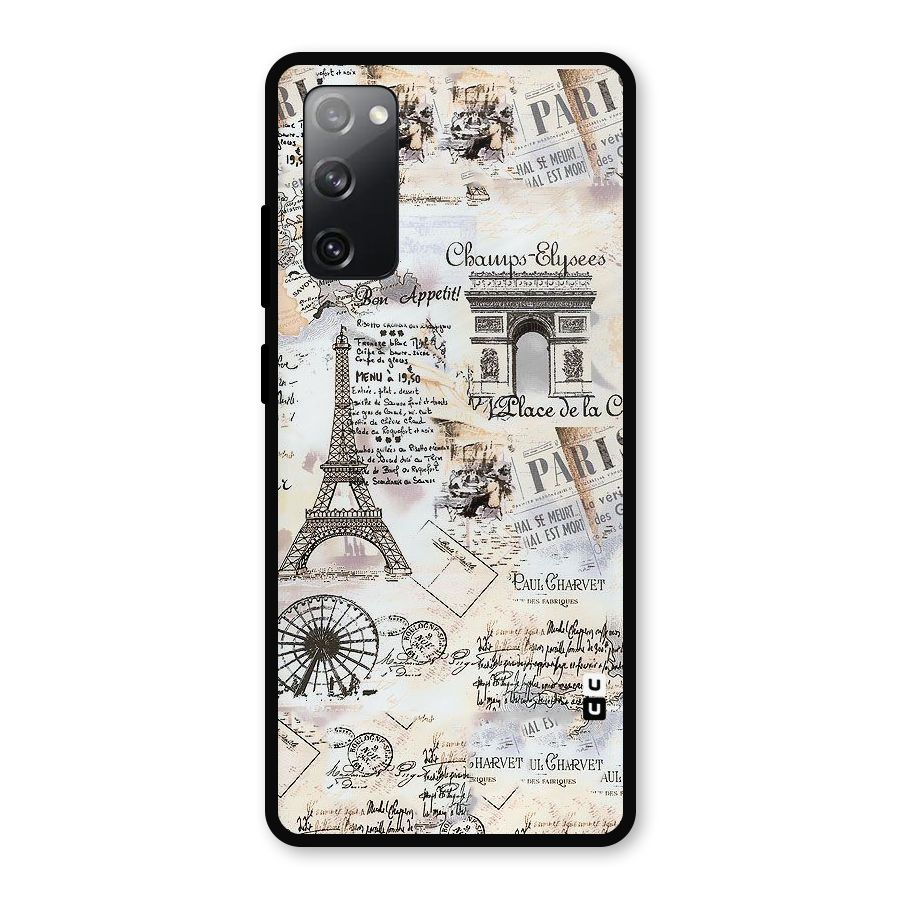 Paris Paper Metal Back Case for Galaxy S20 FE