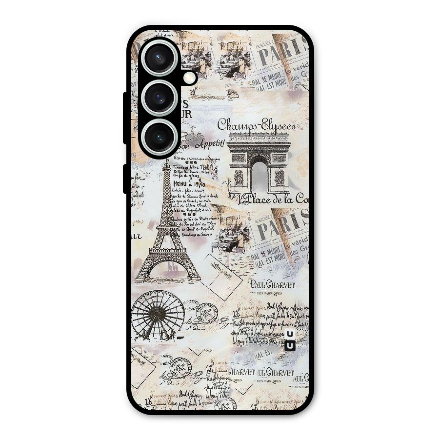 Paris Paper Metal Back Case for Galaxy S23 FE