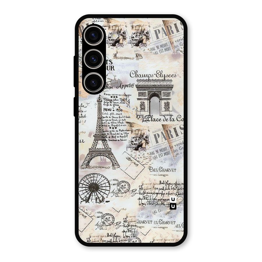 Paris Paper Metal Back Case for Galaxy S23 Plus