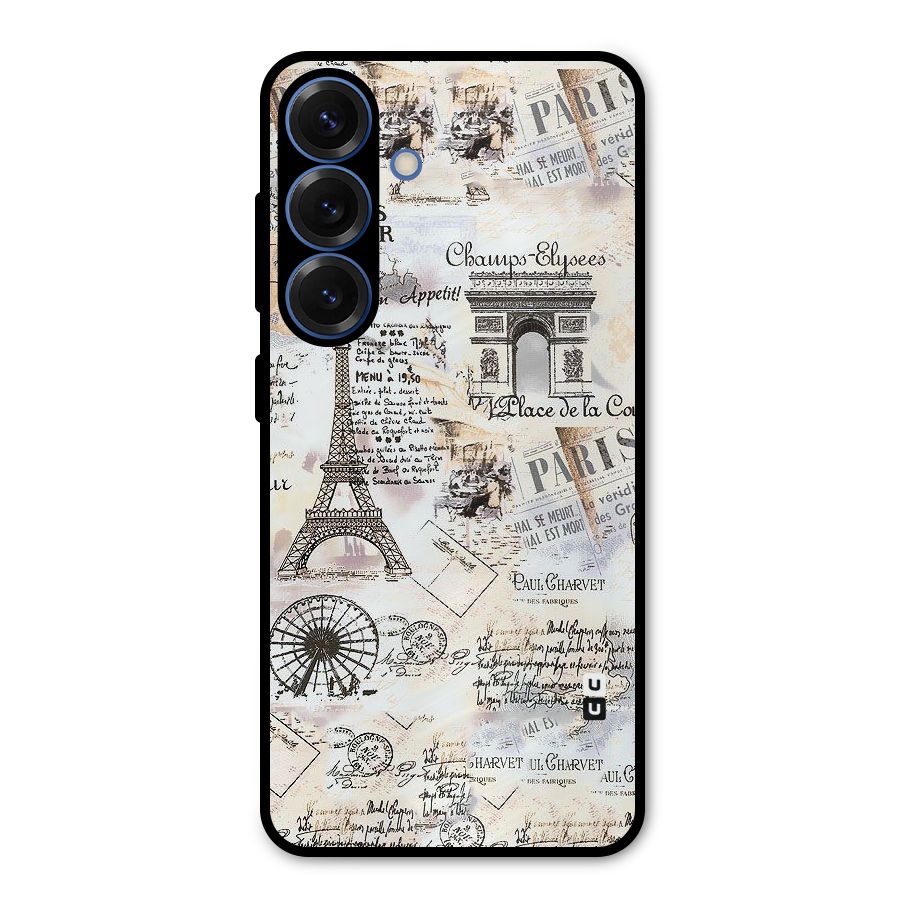 Paris Paper Metal Back Case for Galaxy S25