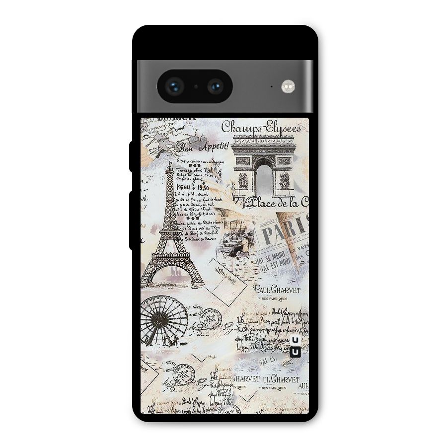 Paris Paper Metal Back Case for Google Pixel 7