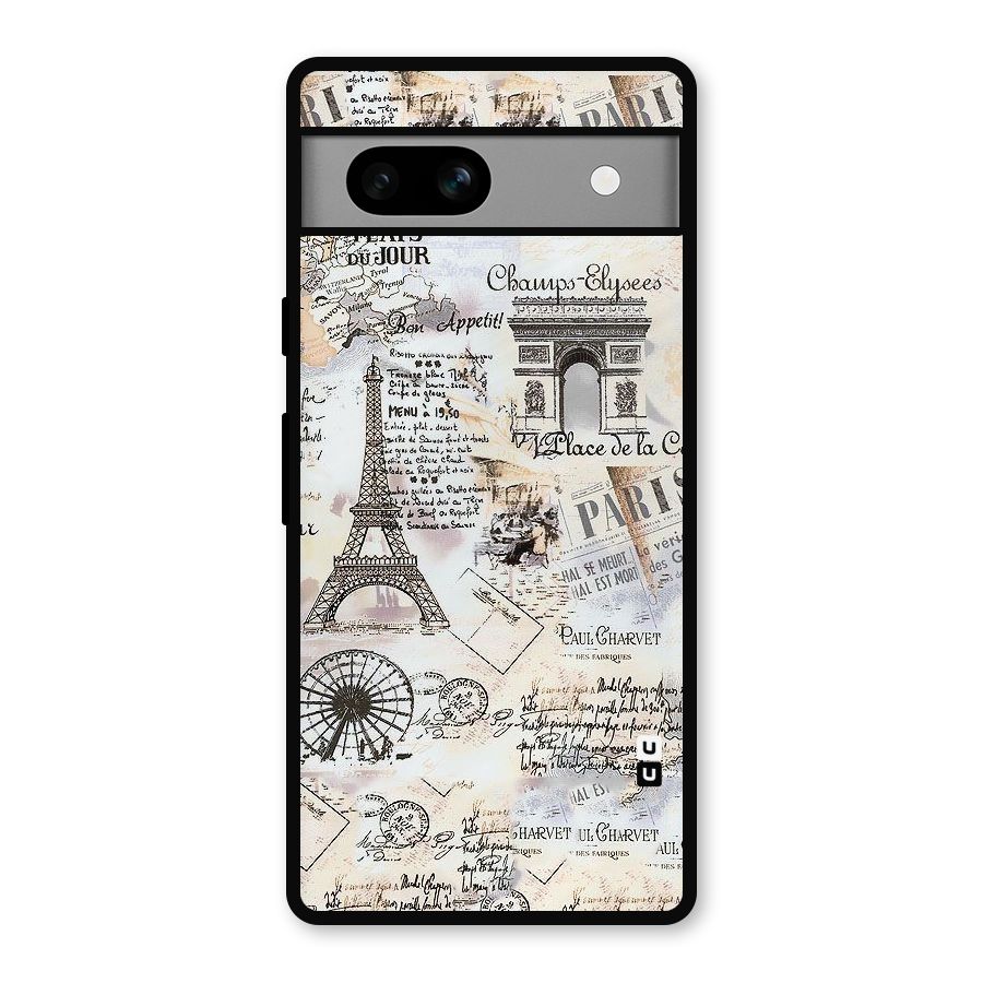 Paris Paper Metal Back Case for Google Pixel 7a