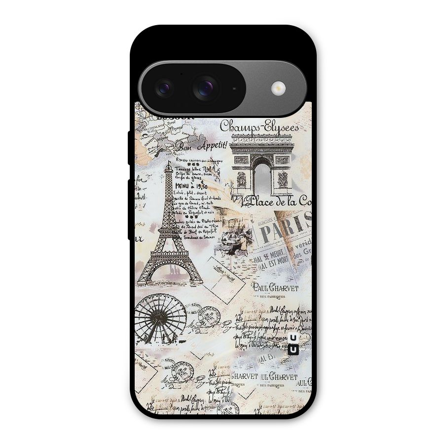 Paris Paper Metal Back Case for Google Pixel 9