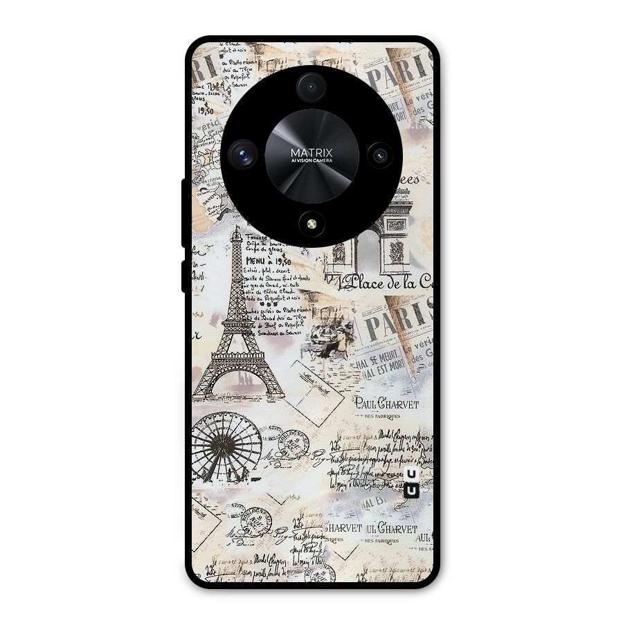 Paris Paper Metal Back Case for Honor X9b
