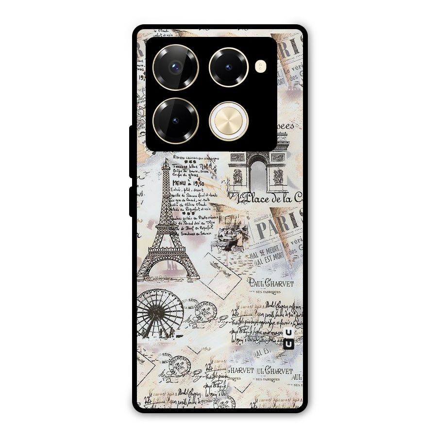Paris Paper Metal Back Case for Infinix Note 40 Pro