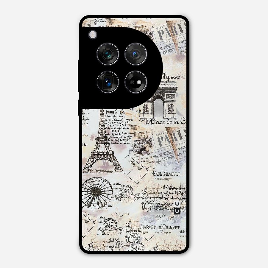 Paris Paper Metal Back Case for OnePlus 12